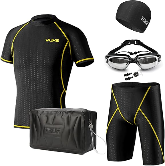 Amazon.co.jp: [LLWAAV] ラッシュガード 水着 半袖 メンズ 水着 6点